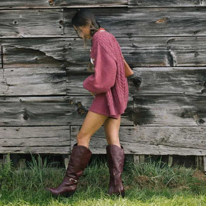 Dolce Vita Tyrone Boots Cranberry Leather Women Boots and Booties