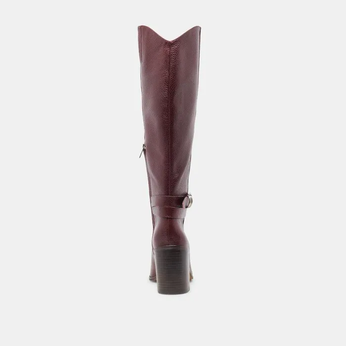 Dolce Vita Tyrone Boots Cranberry Leather Women Boots and Booties
