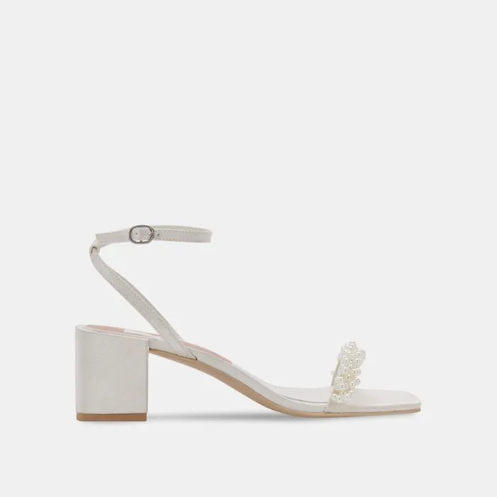 Dolce Vita Zalima Heels Vanilla Pearls Women Sandals