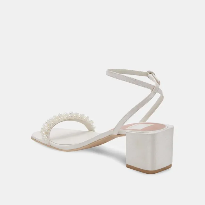 Dolce Vita Zalima Heels Vanilla Pearls Women Sandals