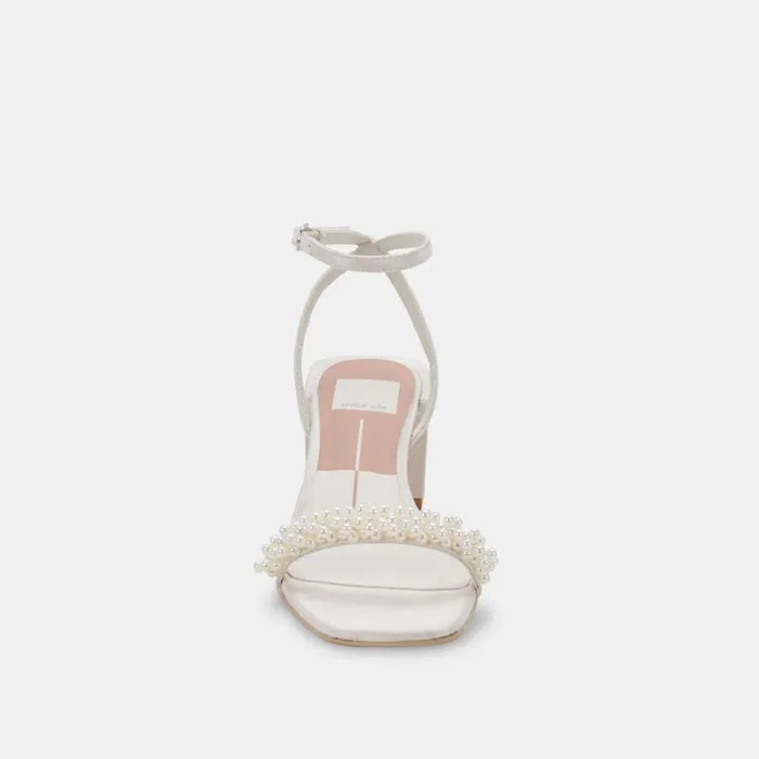 Dolce Vita Zalima Heels Vanilla Pearls Women Sandals