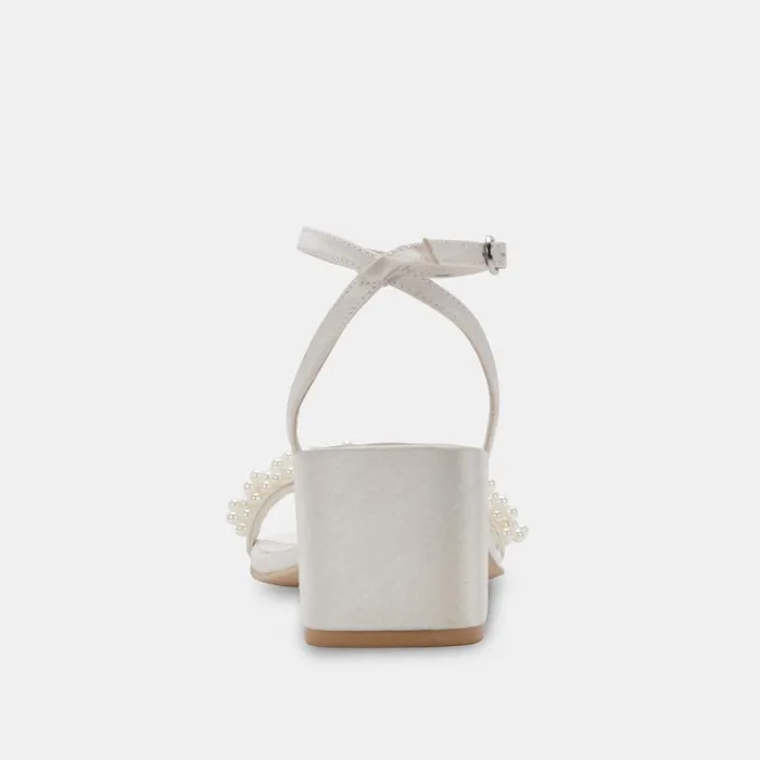 Dolce Vita Zalima Heels Vanilla Pearls Women Sandals