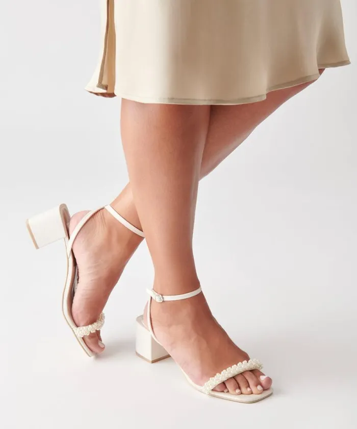 Dolce Vita Zalima Heels Vanilla Pearls Women Sandals