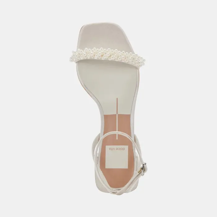 Dolce Vita Zalima Heels Vanilla Pearls Women Sandals