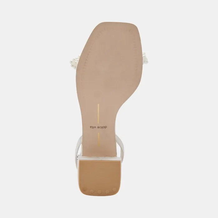 Dolce Vita Zalima Heels Vanilla Pearls Women Sandals