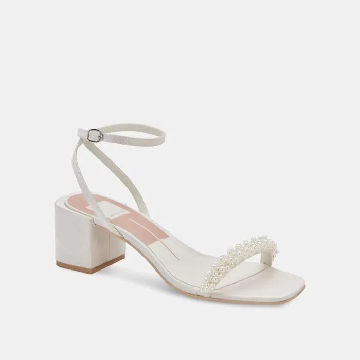 Dolce Vita Zalima Heels Vanilla Pearls Women Sandals