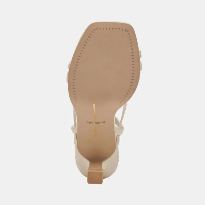 Dolce Vita Zamal Heels Creme Leather Women Heels