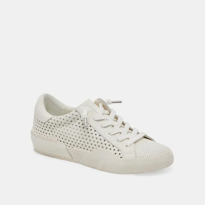 Dolce Vita Zina Perf 360 Sneakers White Leather Women Sneakers