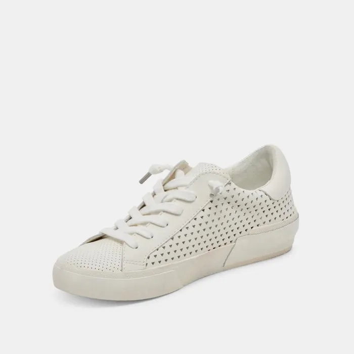 Dolce Vita Zina Perf 360 Sneakers White Leather Women Sneakers