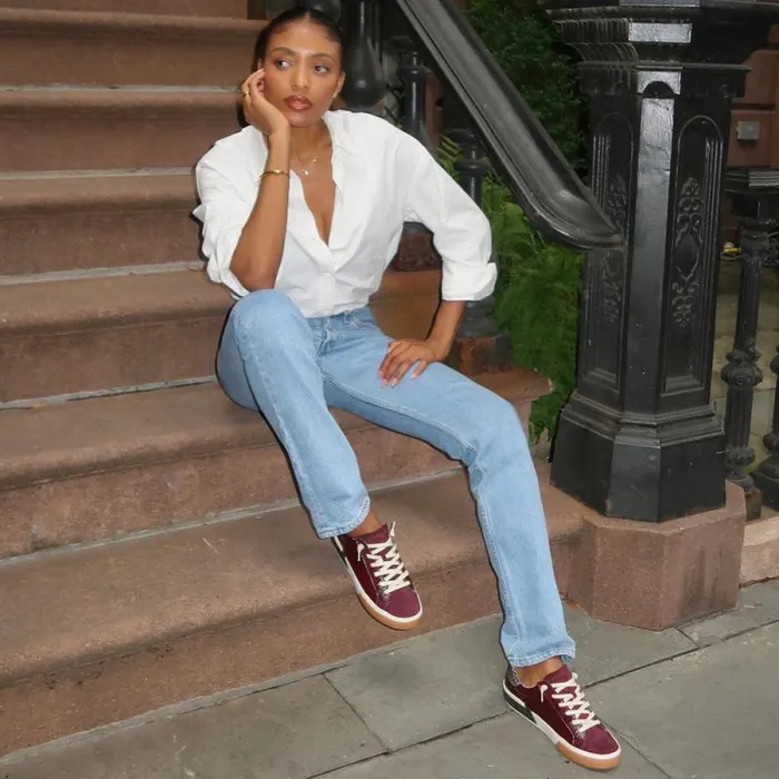 Dolce Vita Zina Sneakers Burgundy Crinkle Patent Women Sneakers