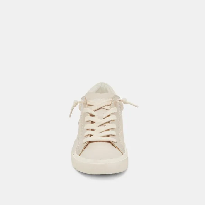 Dolce Vita Zina Sneakers Champagne Embossed Leather Women Sneakers