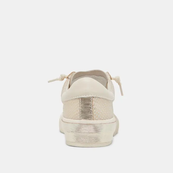 Dolce Vita Zina Sneakers Champagne Embossed Leather Women Sneakers