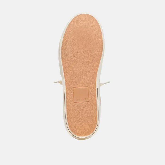 Dolce Vita Zina Sneakers Champagne Embossed Leather Women Sneakers
