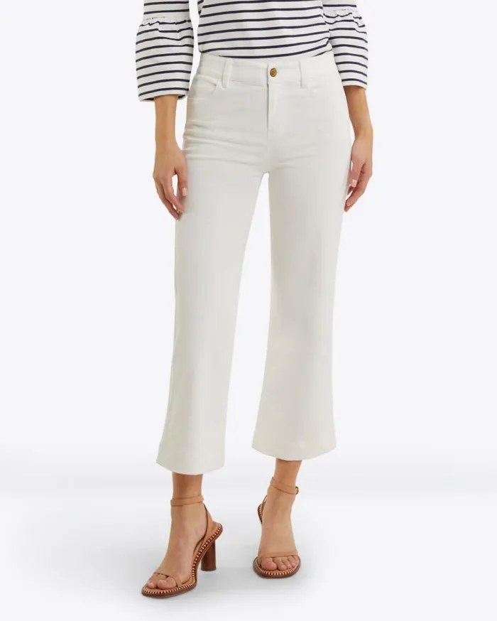 Draper James Bottoms and Skirts Women Wide Leg Jeans In White Denim