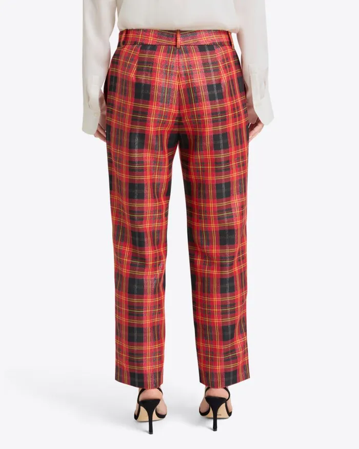Draper James Bottoms and Skirts Women Woven Pants In Caroline Shimmer Plaid