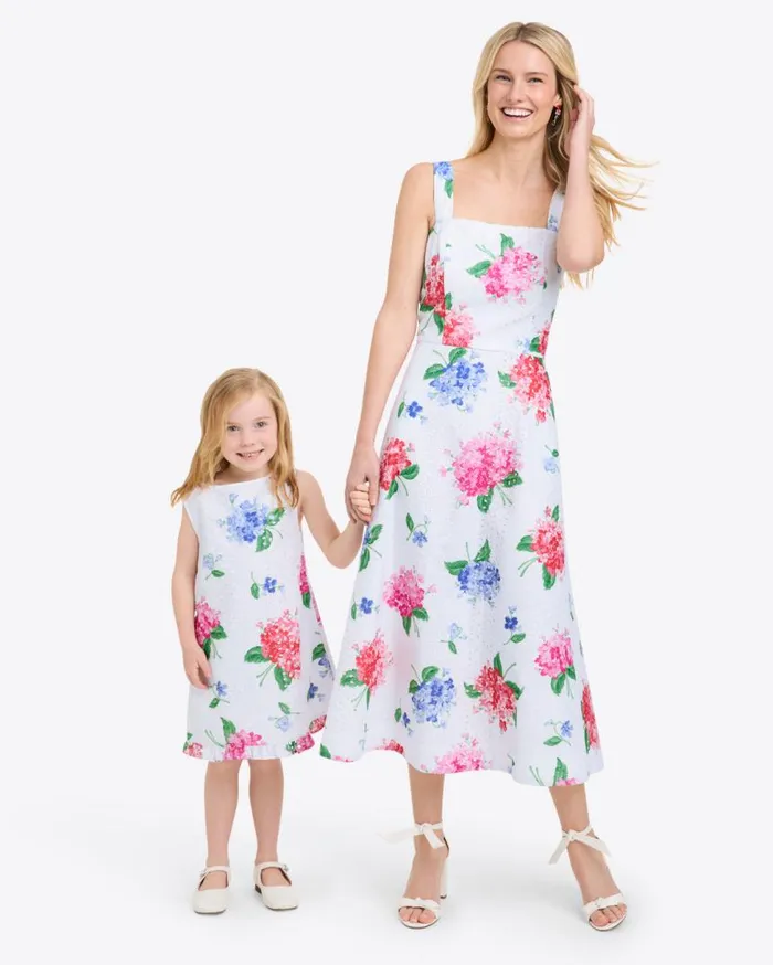 Draper James Dresses Women Girls Shift Dress In Printed Eyelet