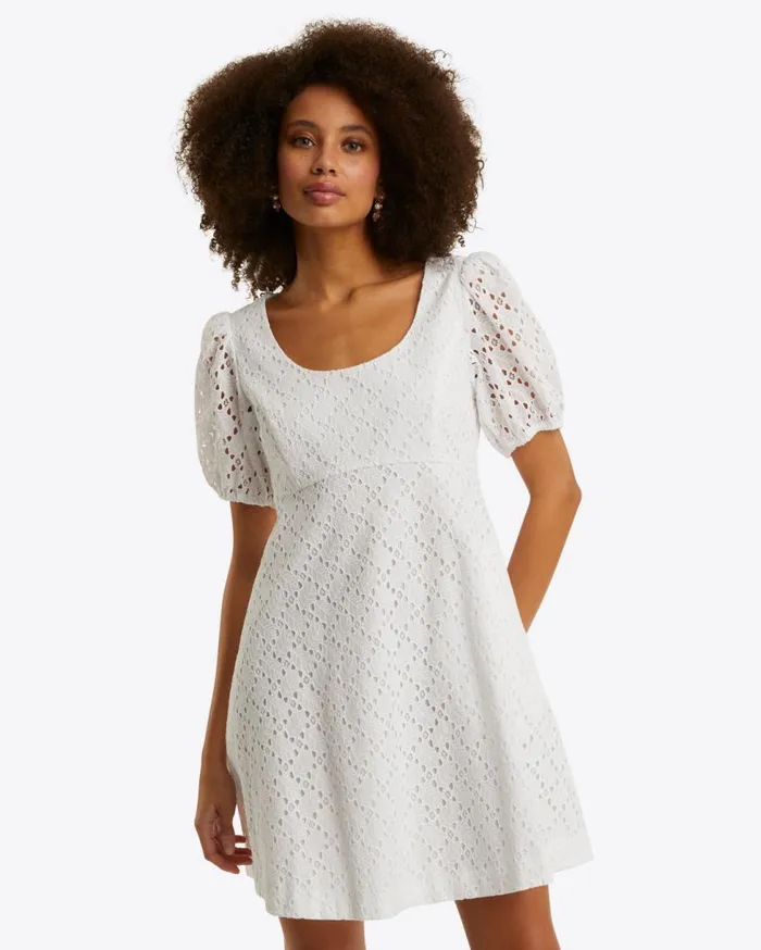 Draper James Dresses Women Hailey Babydoll Dress In Eyelet