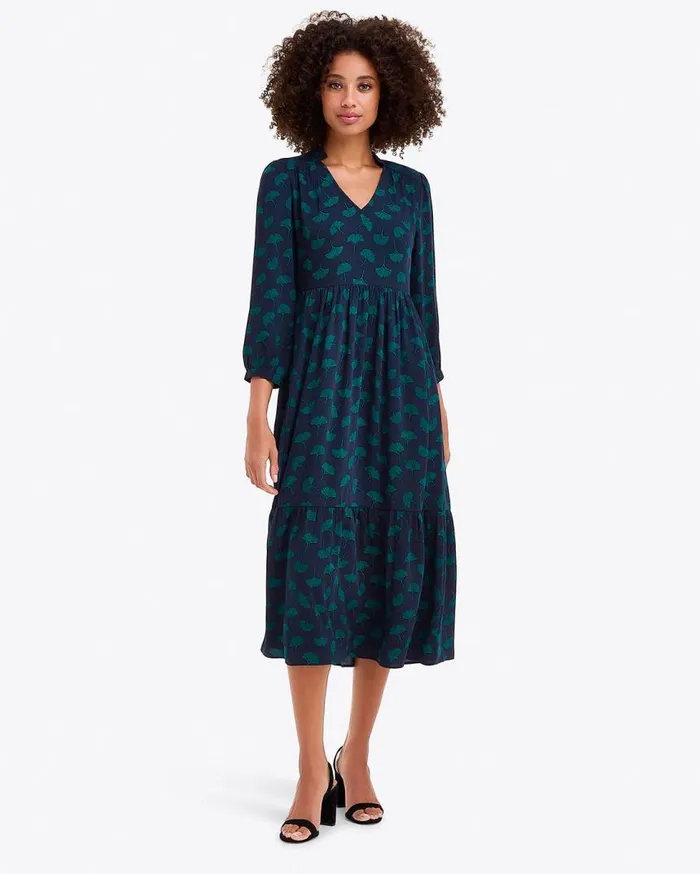Draper James Dresses Women Katie Midi Dress In Ginko Leaf