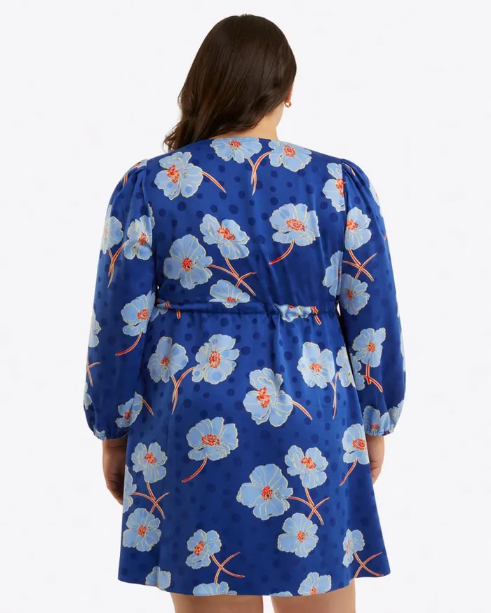 Draper James Dresses Women Kellie Babydoll Dress In Printed Dot Jacquard