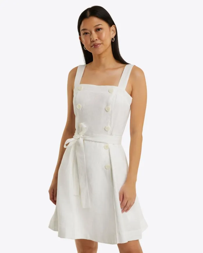 Draper James Dresses Women Kylie Love Circle Mini Dress In Linen