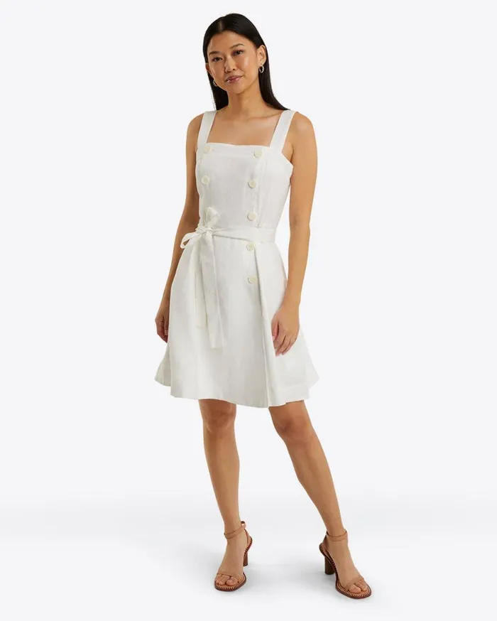 Draper James Dresses Women Kylie Love Circle Mini Dress In Linen