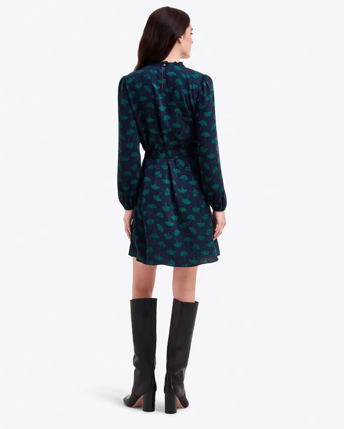 Draper James Dresses Women Long Sleeve Belted Dress In Ginko Leaf