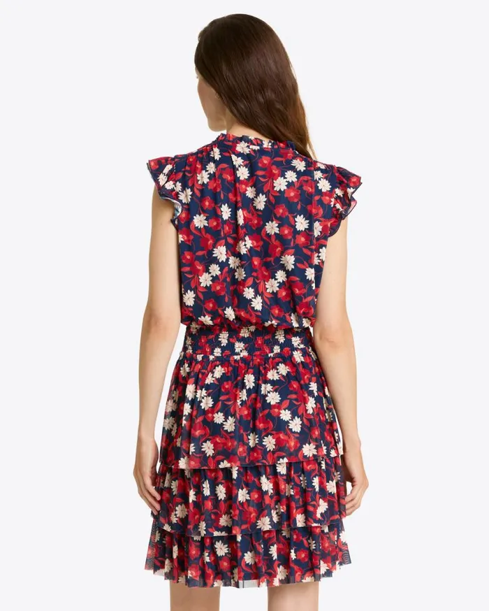 Draper James Extended Sizes Women Alana Tiered Dress In Stretch Mesh