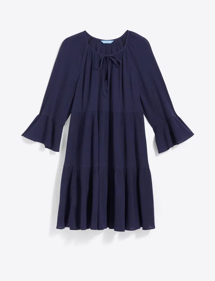 Draper James Extended Sizes Women Crinkle Cotton Tiered Coverup