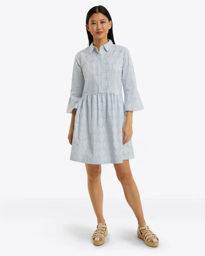 Draper James Extended Sizes Women Sheena Shirtdress In Textured Stripe