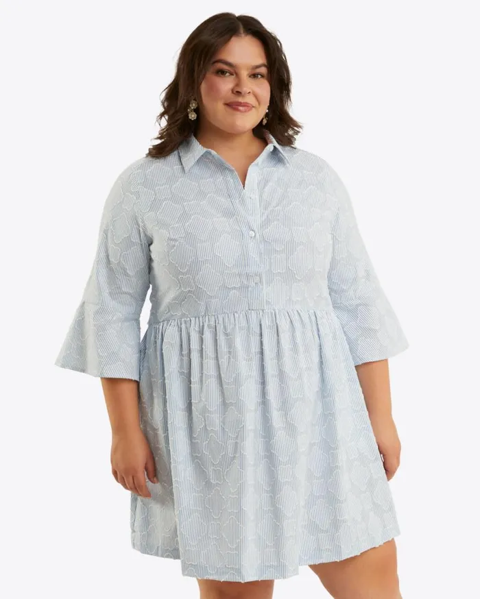 Draper James Extended Sizes Women Sheena Shirtdress In Textured Stripe