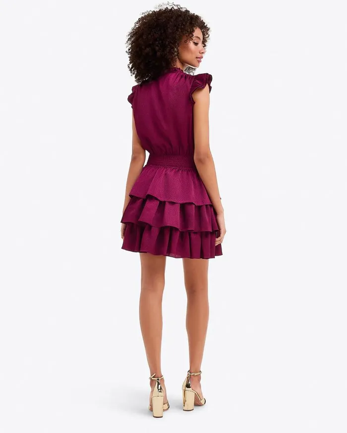 Draper James Home and Gifting Women Alana Tiered Dress In Hammered Satin