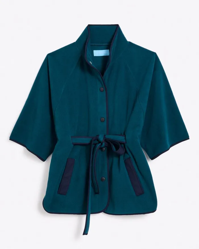 Draper James Jackets and Outerwear Women Belted Fleece Jacket In Teal