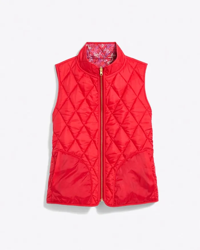 Draper James Jackets and Outerwear Women Reversible Quilted Puffer Vest