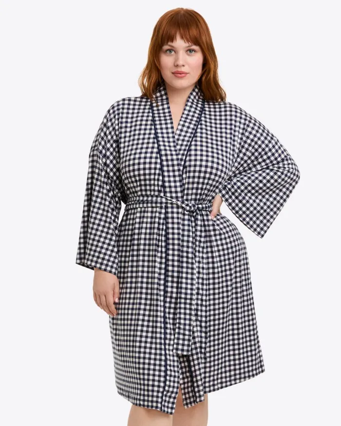 Draper James Lounge and Pajamas Women Louise Robe In Gingham