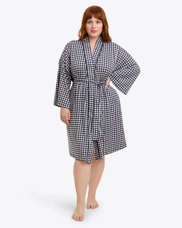 Draper James Lounge and Pajamas Women Louise Robe In Gingham