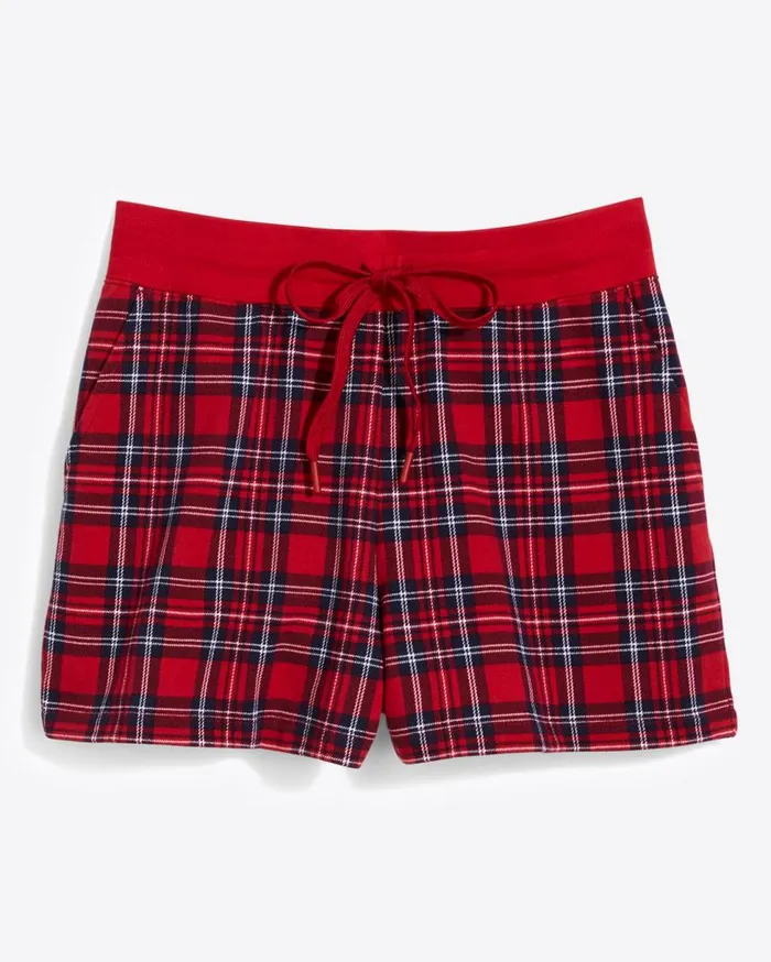 Draper James Lounge and Pajamas Women Natalie Sweat Shorts In Angie Plaid