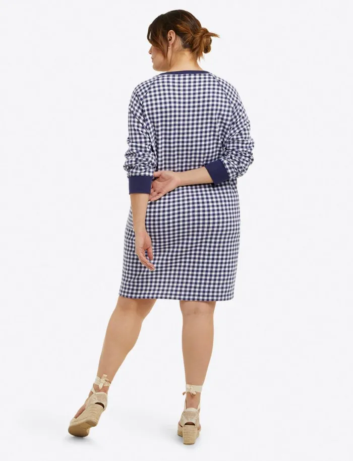 Draper James Lounge and Pajamas Women Natalie Sweatshirt Dress In Gingham