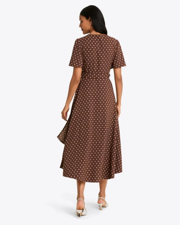 Draper James Midi and Maxi Women Gigi Wrap Dress In Matte Satin