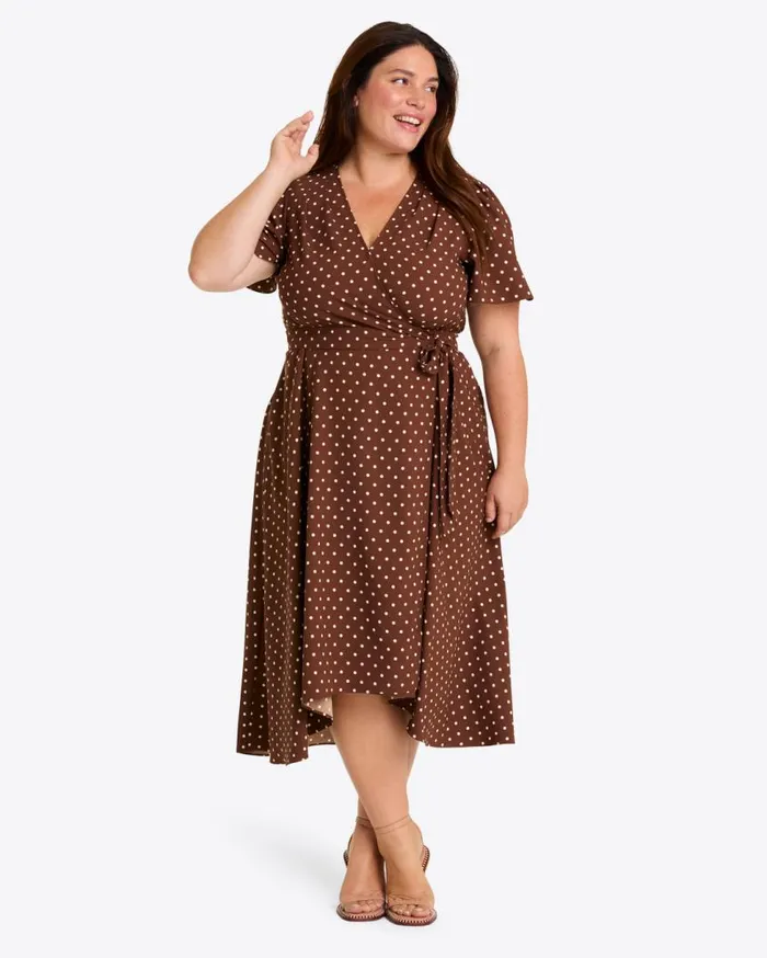 Draper James Midi and Maxi Women Gigi Wrap Dress In Matte Satin