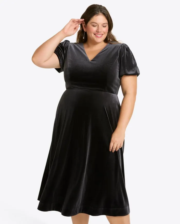Draper James Midi and Maxi Women Vivienne Love Circle Midi Dress In Velvet