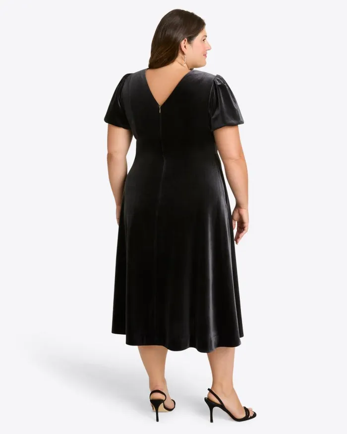 Draper James Midi and Maxi Women Vivienne Love Circle Midi Dress In Velvet