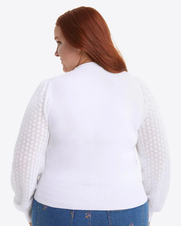 Draper James Sweaters Women Button Front Cardigan In White
