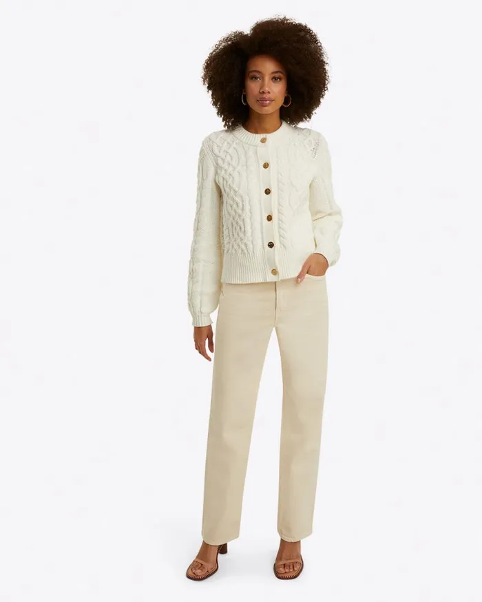 Draper James Sweaters Women Cable Knit Cardigan In Cotton