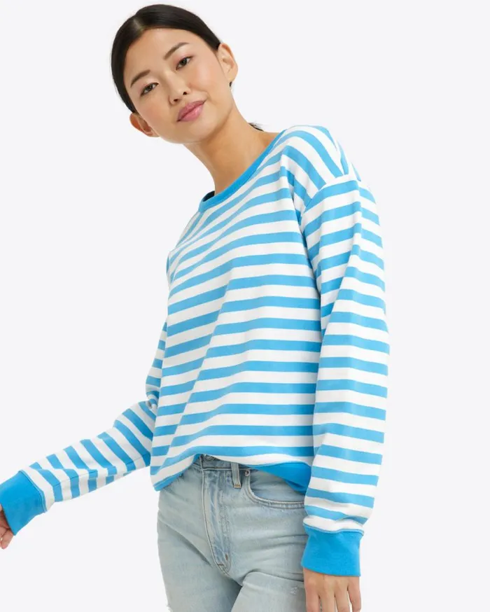 Draper James Sweaters Women Kelsea Sweatshirt In Awning Stripe