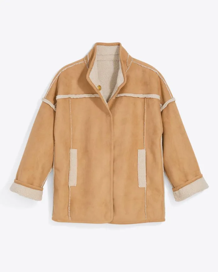 Draper James Sweaters Women Reversible Sherpa Jacket