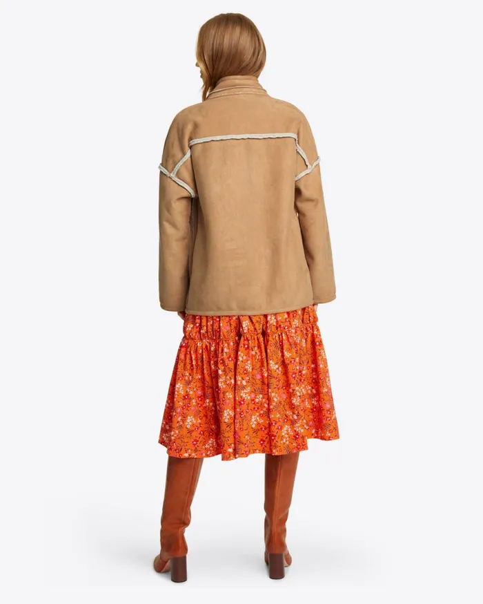 Draper James Sweaters Women Reversible Sherpa Jacket