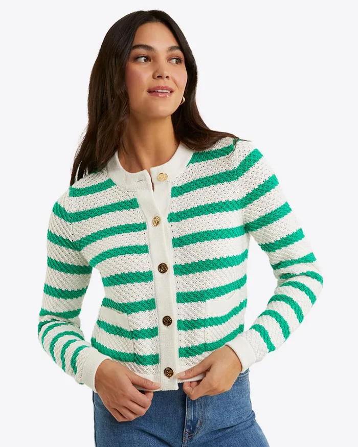 Draper James Sweaters Women Rita Crewneck Cardigan In Cotton