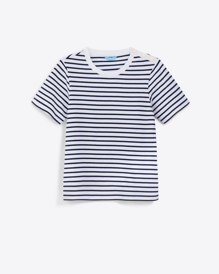 Draper James Tops Women Crewneck TShirt In Nautical Stripe