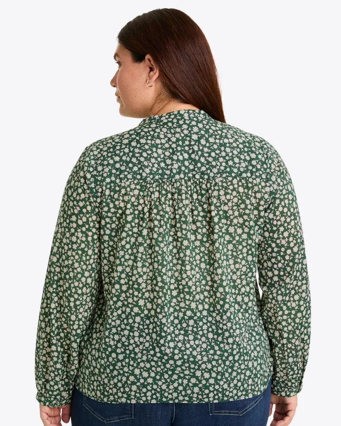 Draper James Tops Women Evangaline Long Sleeve Top In Gauzy Cotton