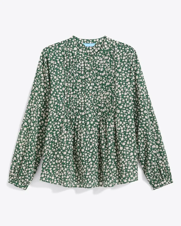 Draper James Tops Women Evangaline Long Sleeve Top In Gauzy Cotton